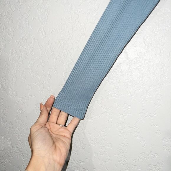 NWT Velvet Torch Dusk Blue Bodycon Ribbed Cut Out Dress Size XS - Picture 2 of 7